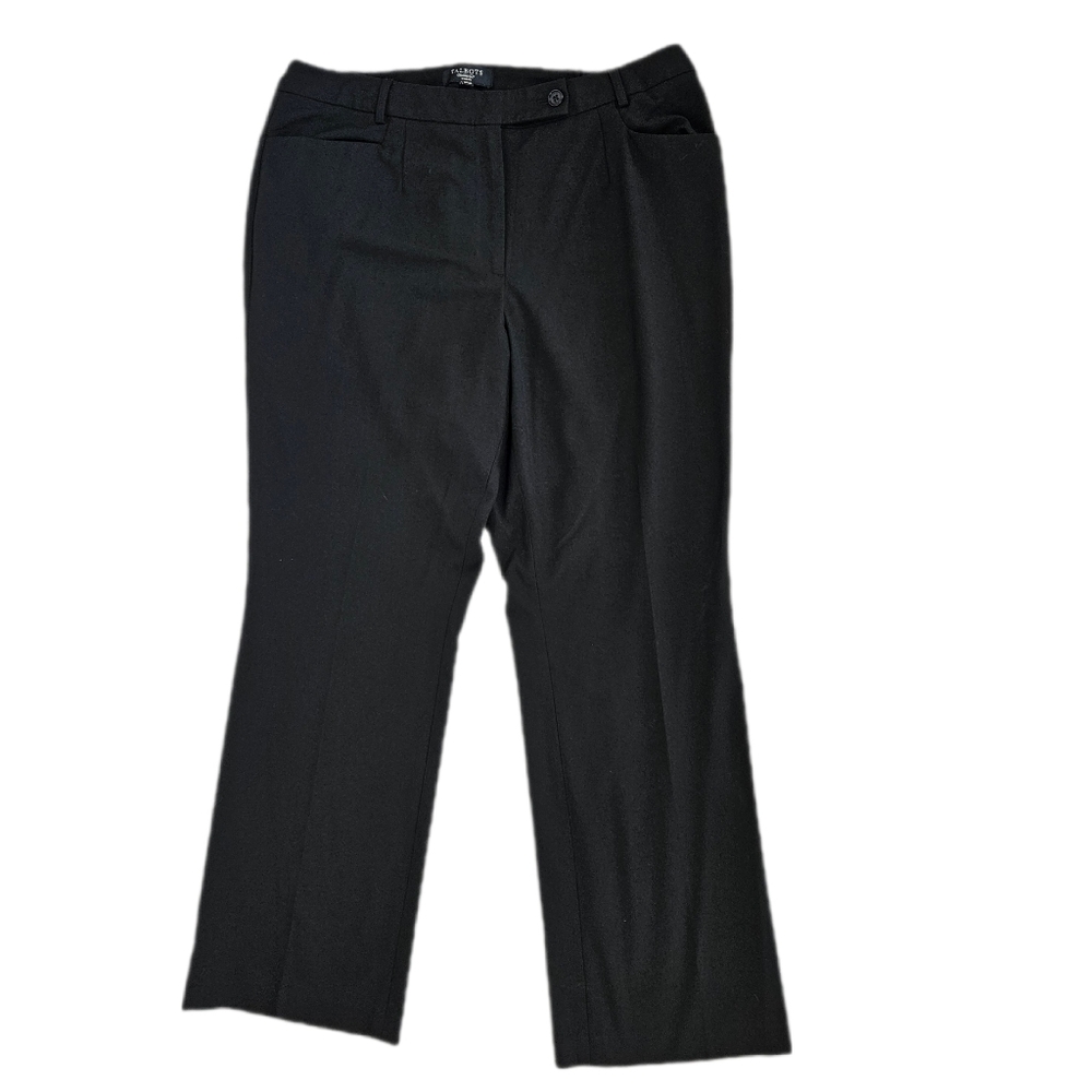 Talbots 16W Black Slack Trousers Stretch Pockets Heritage Office Career